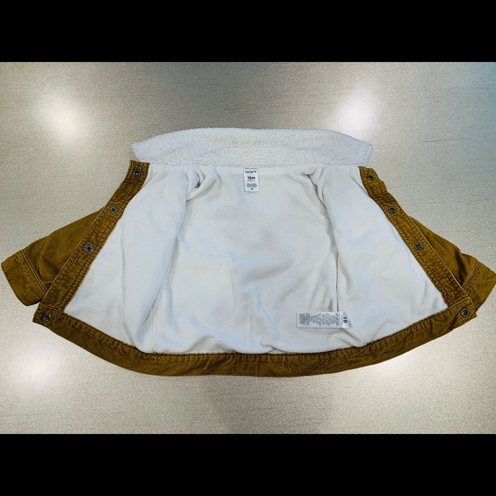 SOLD Carter’s 18 Months Old Boy Jacket in Camel Color.